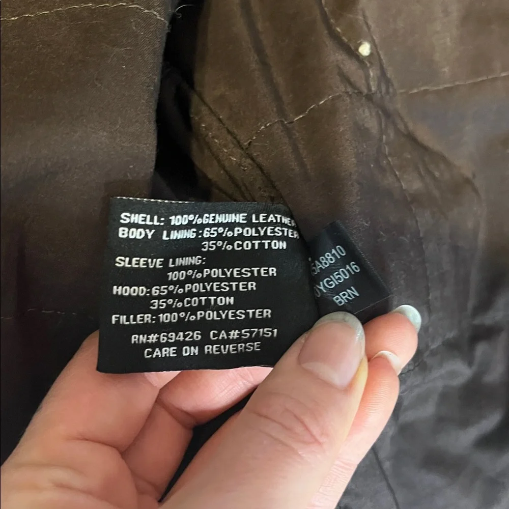 Black Rivet Brown Genuine Leather Jacket Size Medium